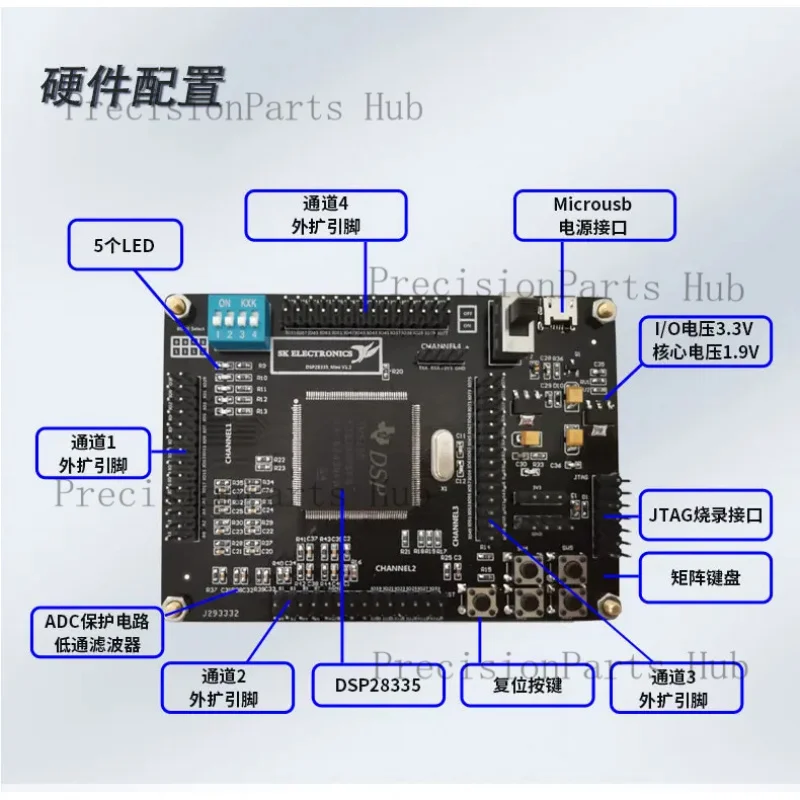 TMS320F28335 DSP Minimum System Board Core Board Development Board Learning Board