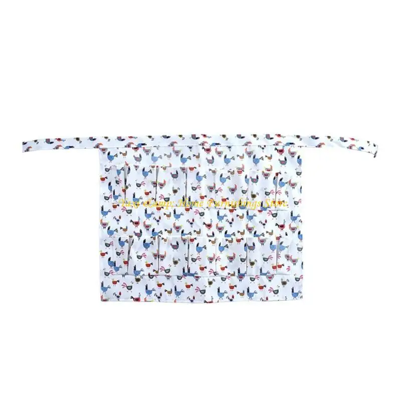 

W8EA Egg Gathering Apron Chicken Egg Collecting Apron with Pocket for Kitchen Garden