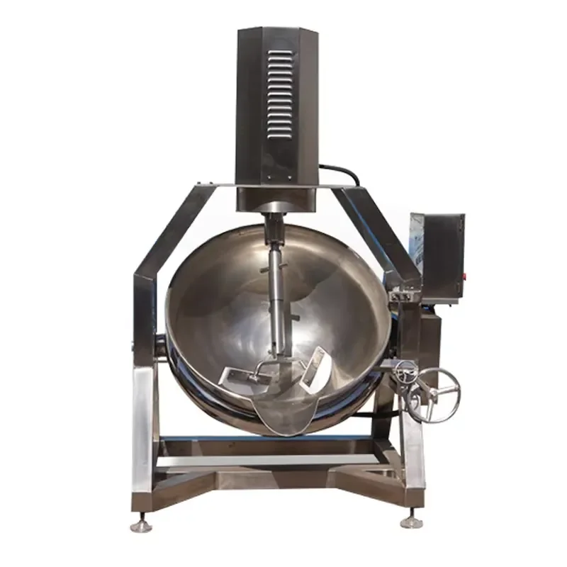 304 316L Stainless Steel Steam Heated Planetary Stirring Jacketed Kettle Commercial Cooking Pot 100-500kg/h Capacity
