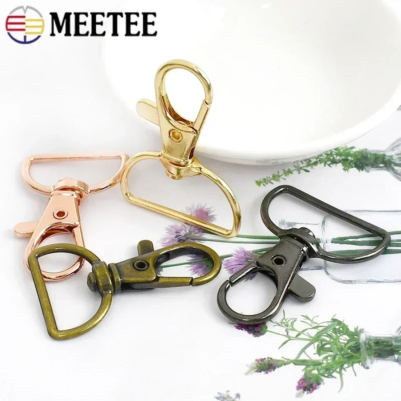 

10-50P 20/25mm Swivel Buckle Bag Strap Spring Hook Keychain Clip Lobster Clasp Metal Dog Collar Snap Buckles DIY Accessories