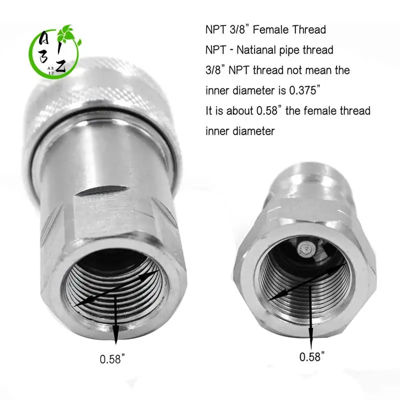 

A31Z-3/8-дюймовая резьба NPT ISO7241-1A Гидравлические муфты Набор гидравлических муфт для трактора с пылезащитным колпачком