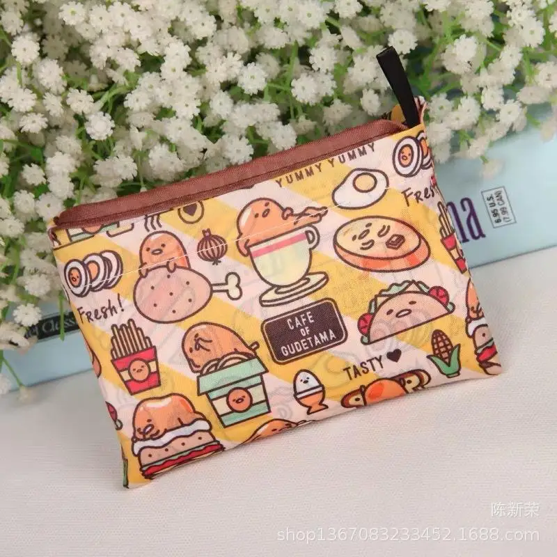 Cartoon Sanrioed My Melody Shopping Bag Kawaii Folding Eco-Friendly Shopping Bag Large Capacity Storage Bag for Home Daily Use