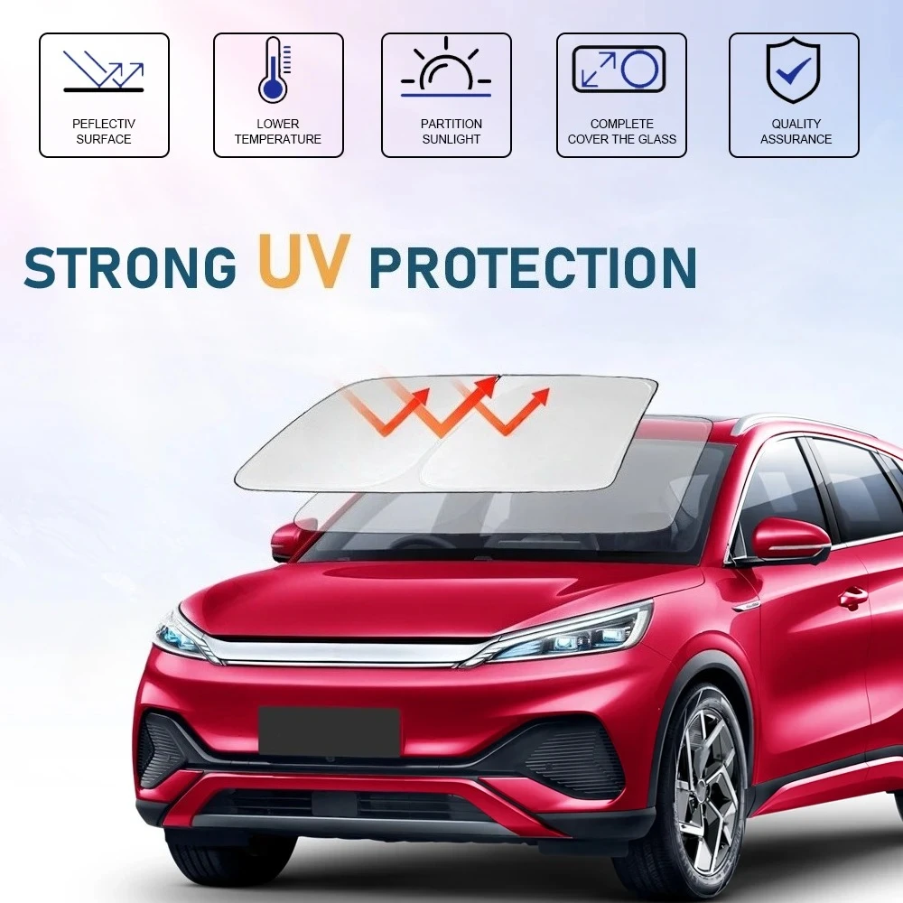 

For BYD Atto 3 2021-2025 Car Windshield Sun Shade Reflector Sunshade Offers Protection for Car Interior Yuan Plus Accessories