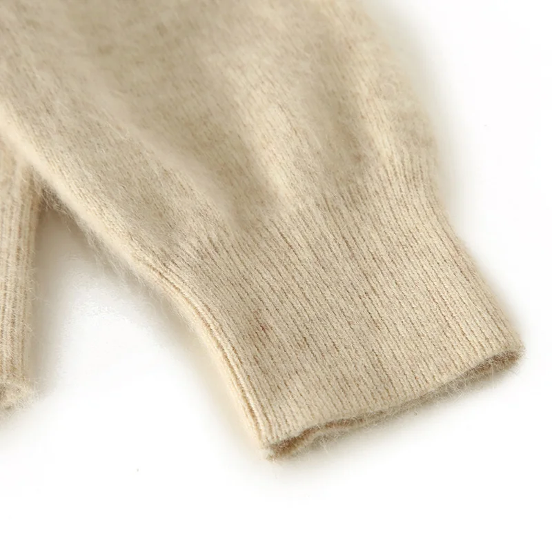 Herfst Winter Nieuwe Dameskleding Trui 100% Nertsen Kasjmier Semi Hoge Hals Trui Top Modieuze Dikke Warme Gebreide Trui