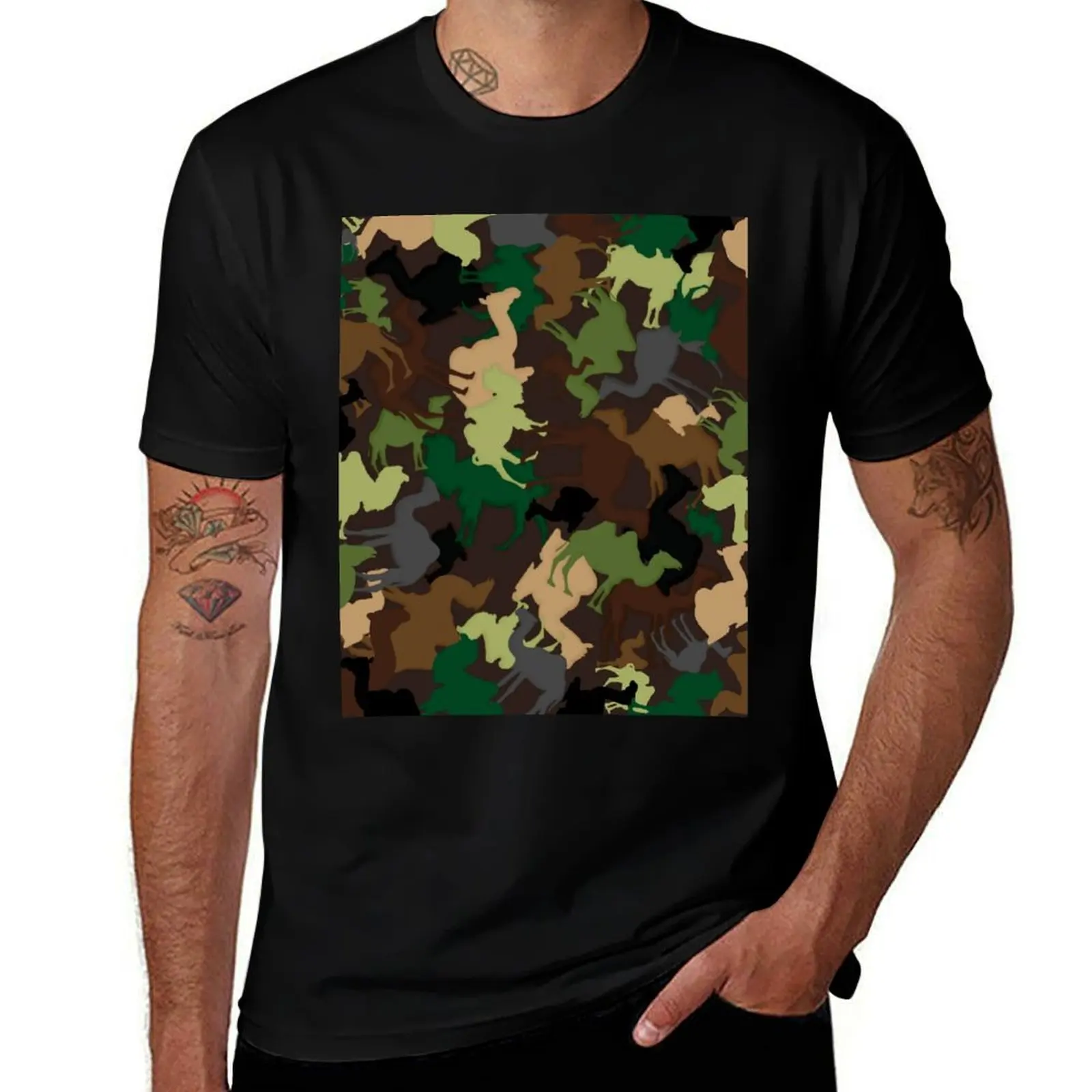 Camel-Flage - brown T-Shirt Sun Protective Outdoor Tee Top T-Shirt