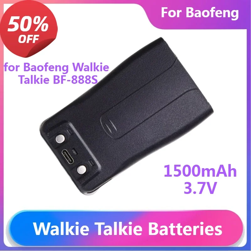 

Walkie Talkie Batteries for Baofeng Walkie Talkie BF-888S 1500mAh 3.7V Extra Replacement Battery