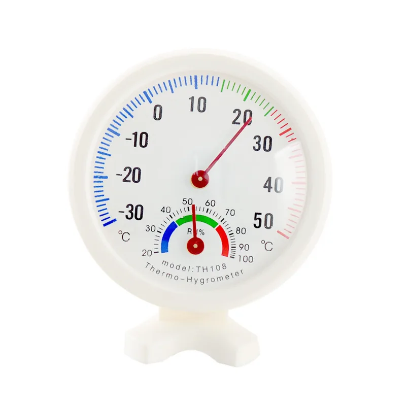 Round  Thermometer Hygrometer Mini Bell Shaped  TH108 Temperature Sensor Meter Humidity Detector Monitor for Fridge Stand Stick