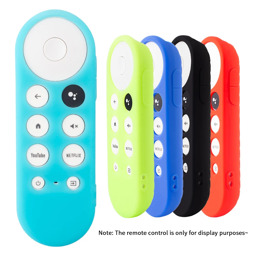 Silicone Protective Case for Google TV Remote Control Non-slip Soft Durable Shockpro Protective Cover Shell Glow in the Dark