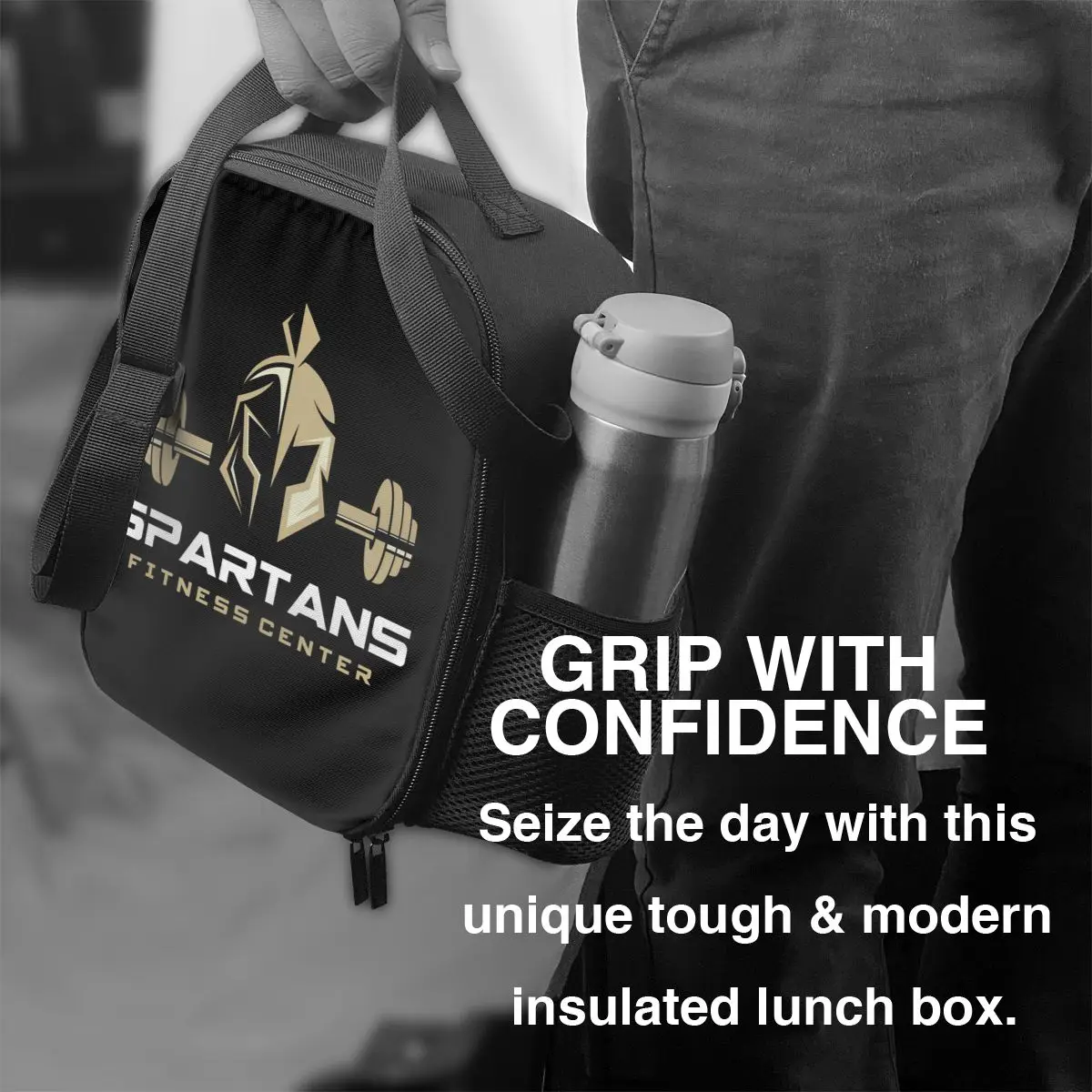 Custom GYM Spartan Fitness Lunch Bag Men Women Thermal Cooler Insulated Lunch Boxes for Kids School