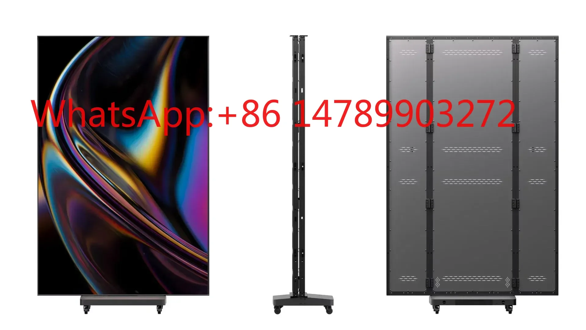 Exhibition Use Tri-Fold LED Screen GOB HD Double Sided Indoor Shopping Mall Signage