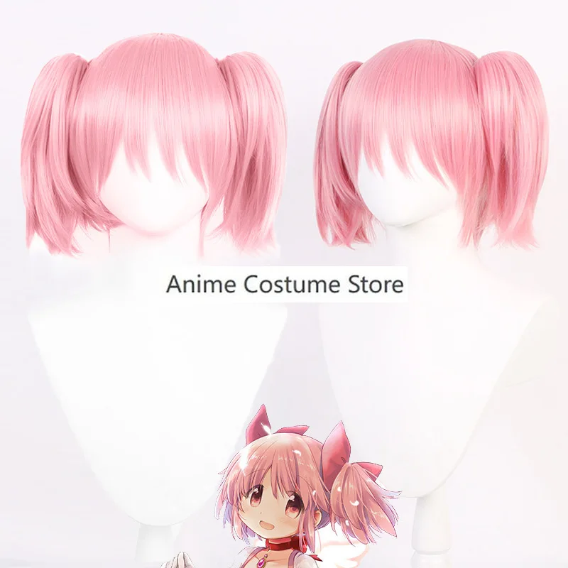 Anime Puella Magi Madoka Magica Kaname Madoka Cosplay Costume Pink Fluffy Skirt Princess Dress Wig Woman Lovely Carnival Suit