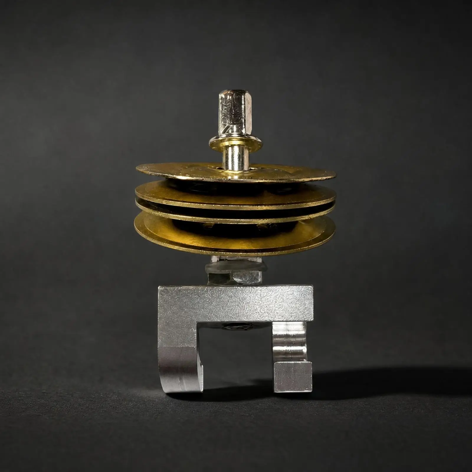 Stacked Cymbal Effect Accessory Gold-Colored Cymbal Effect with Mounting Post Lightweight for Drummers, Percussionists, Drum