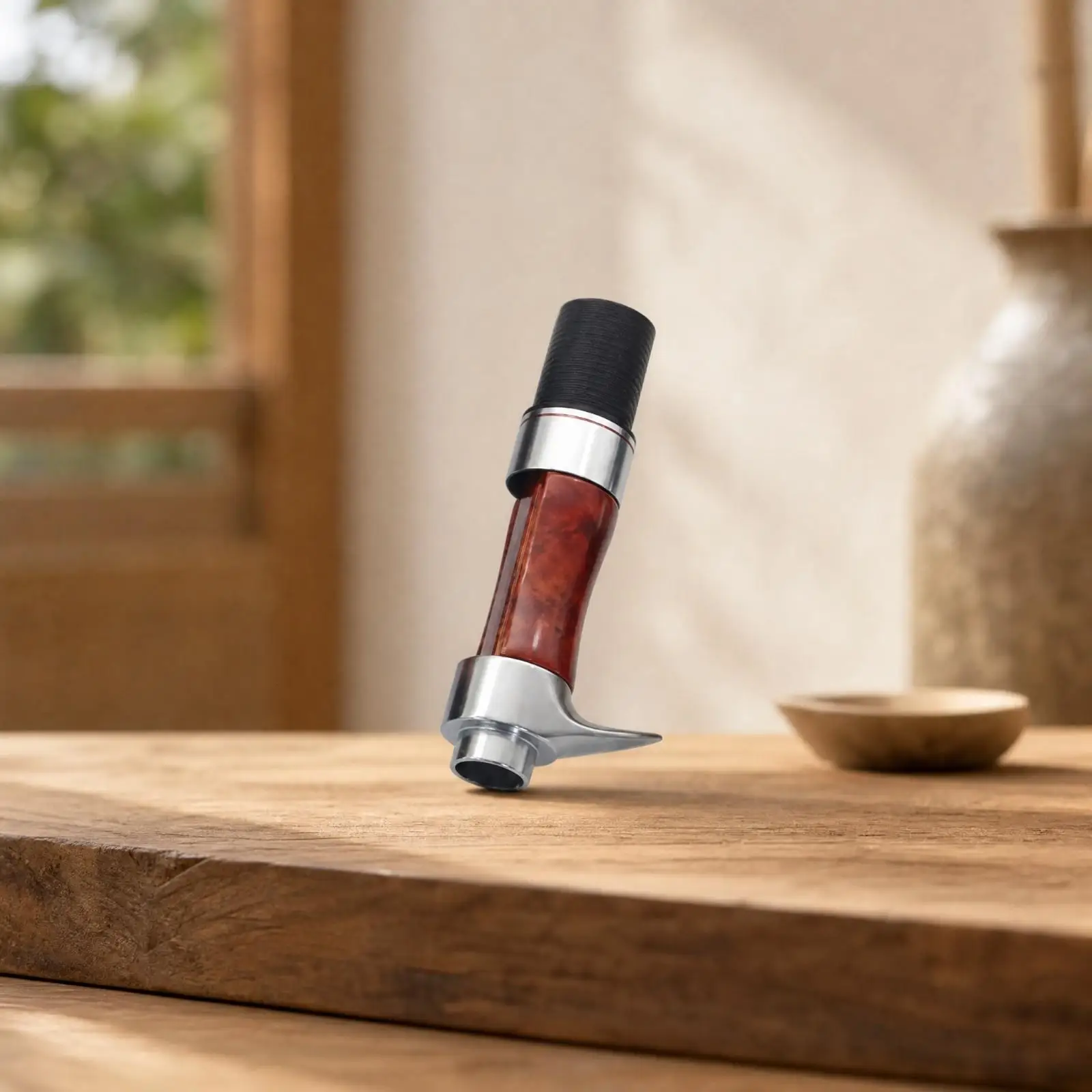 compact-fishing-rod-reel-seat-with-solid-wood-handle-aluminum-collar-for-custom-build-replacement
