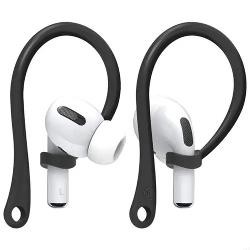 Imagen 2 del producto Auriculares con gancho antipérdida de silicona suave para Apple Airpods 1, 2, 3 Air Pods Pro, auriculares inalámbricos con Bluetooth, correa para los oídos