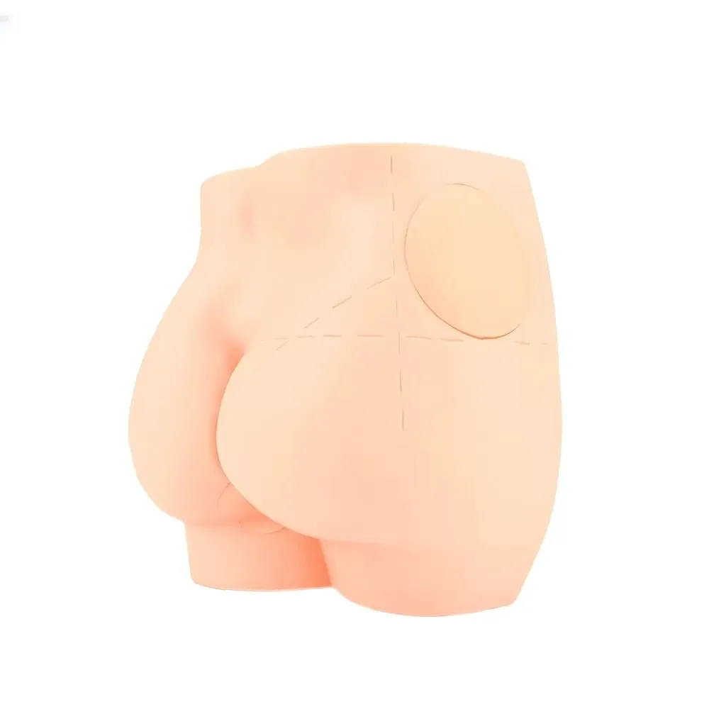 Nursing Intramuscular Injection Trainer, Reusable Silicone Hip Model