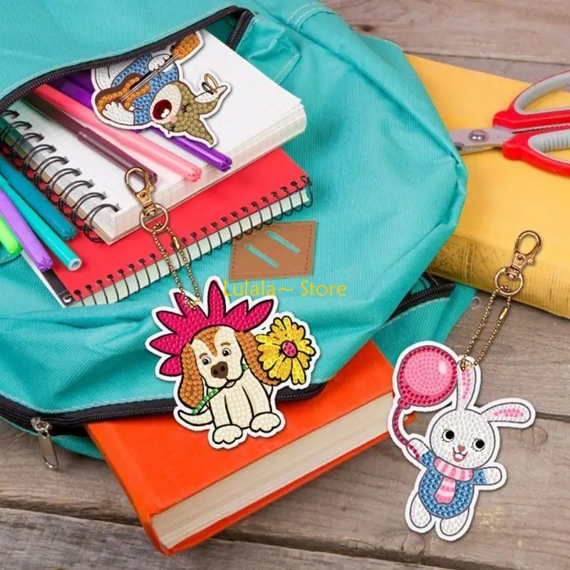 Y4QA Động vật lấp lánh DIY Móc chìa khóa cho sinh nhật Quà lưu niệm du lịch Tân gia