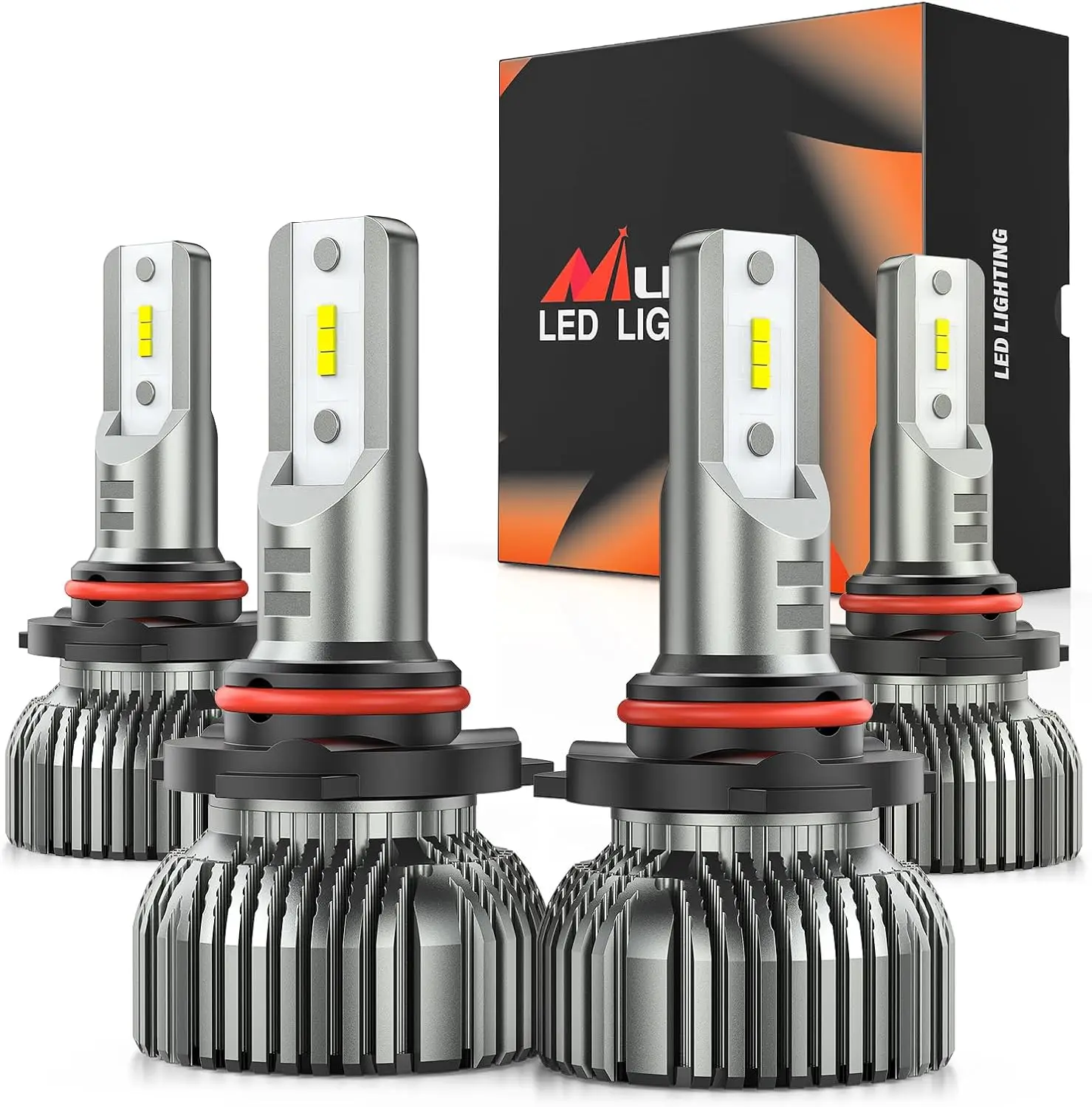 Nilight 9005 9006 LED Bulbs, 6000K Cool White High and Low Beam Fog Ligh Bulbs Combo, 350% Brighter, Halogen Replacement IP65, Plug & Play, 4-Pack