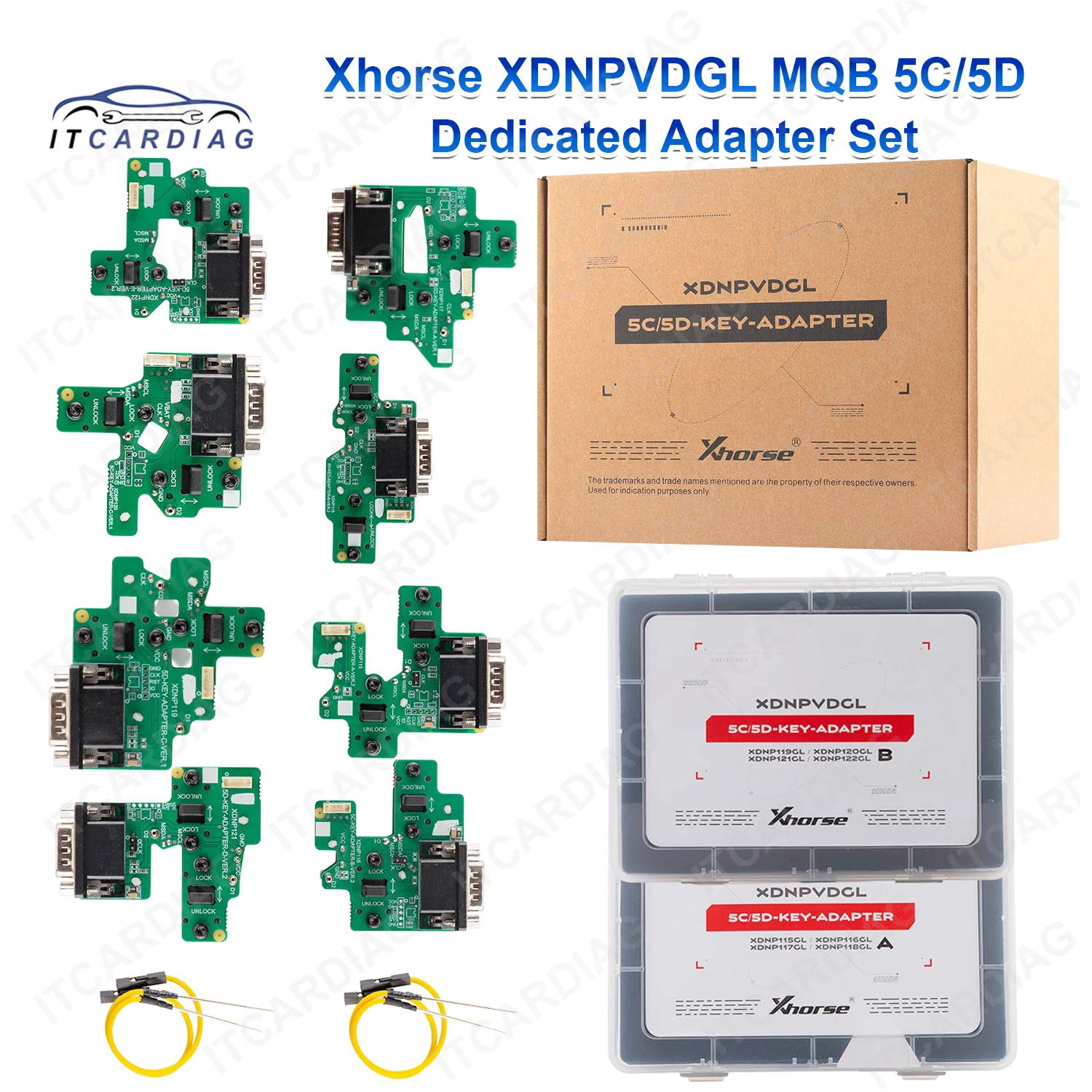 Xhorse XDNPVDGL MQB 5C/5D Dedicated Adapter Set work with Key Tool Plus Read Key Data for V-W/A-UDI 2019-2026 5c 5d Keys