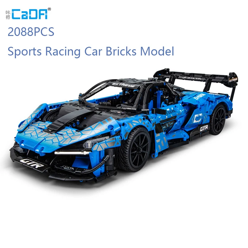 

Cada 2088PCS Sports Racing GTR Car Bricks Model 1/10 Big Scale High Tech MOC Building Blcoks Set Assembled Toys Gift For Boys