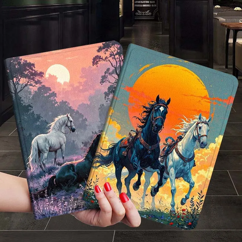 

Two Horses Sunset Run For Samsung Galaxy Tab S7 S8 S9 S10 FE Plus 12.4 13.1 Inch Tablet Case