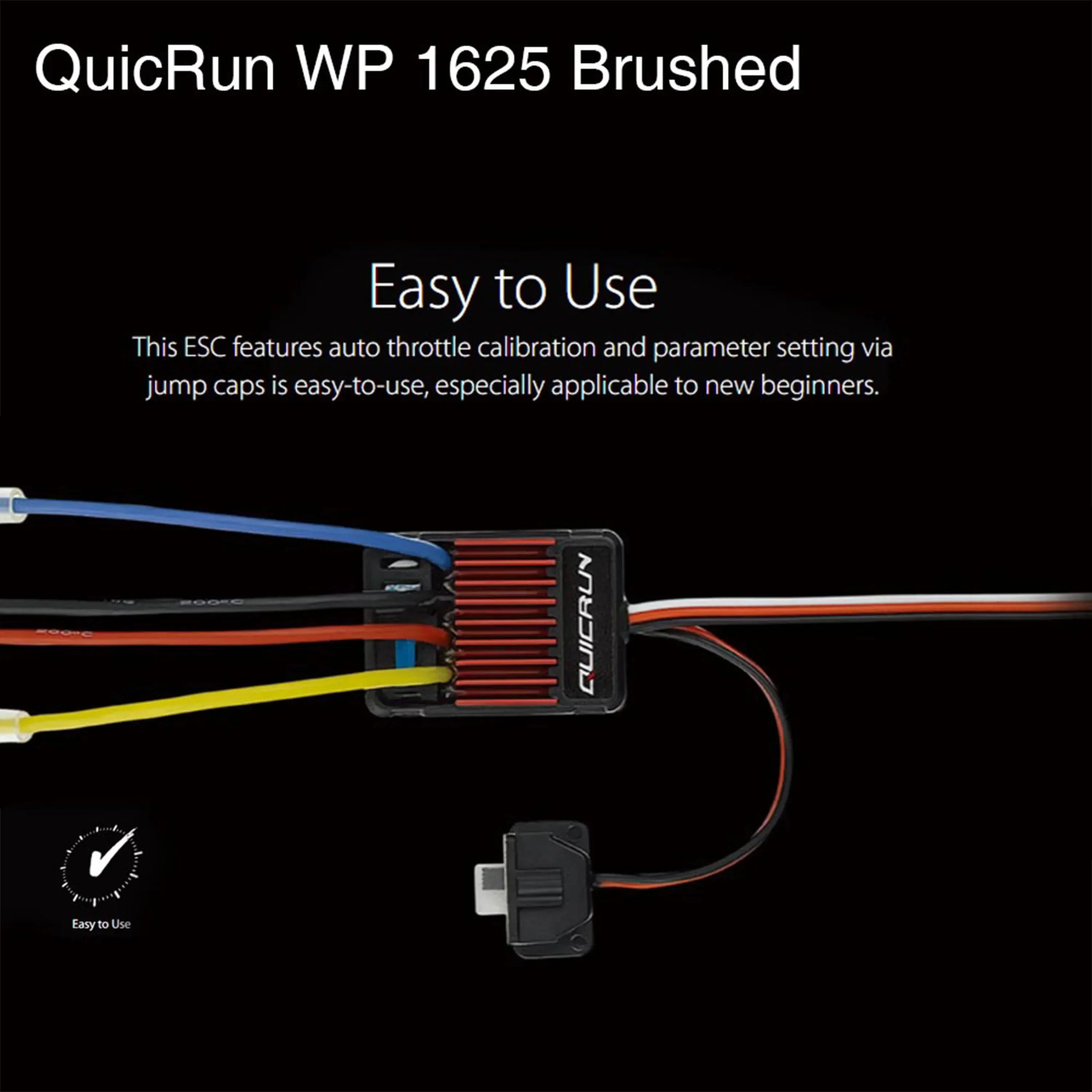 Hobbywing QuicRun WP-1625 Bürstengebundener Wasserdichter ESC 25A für 1/16 1/18 RC Offroad Crawler Auto – Detail 5