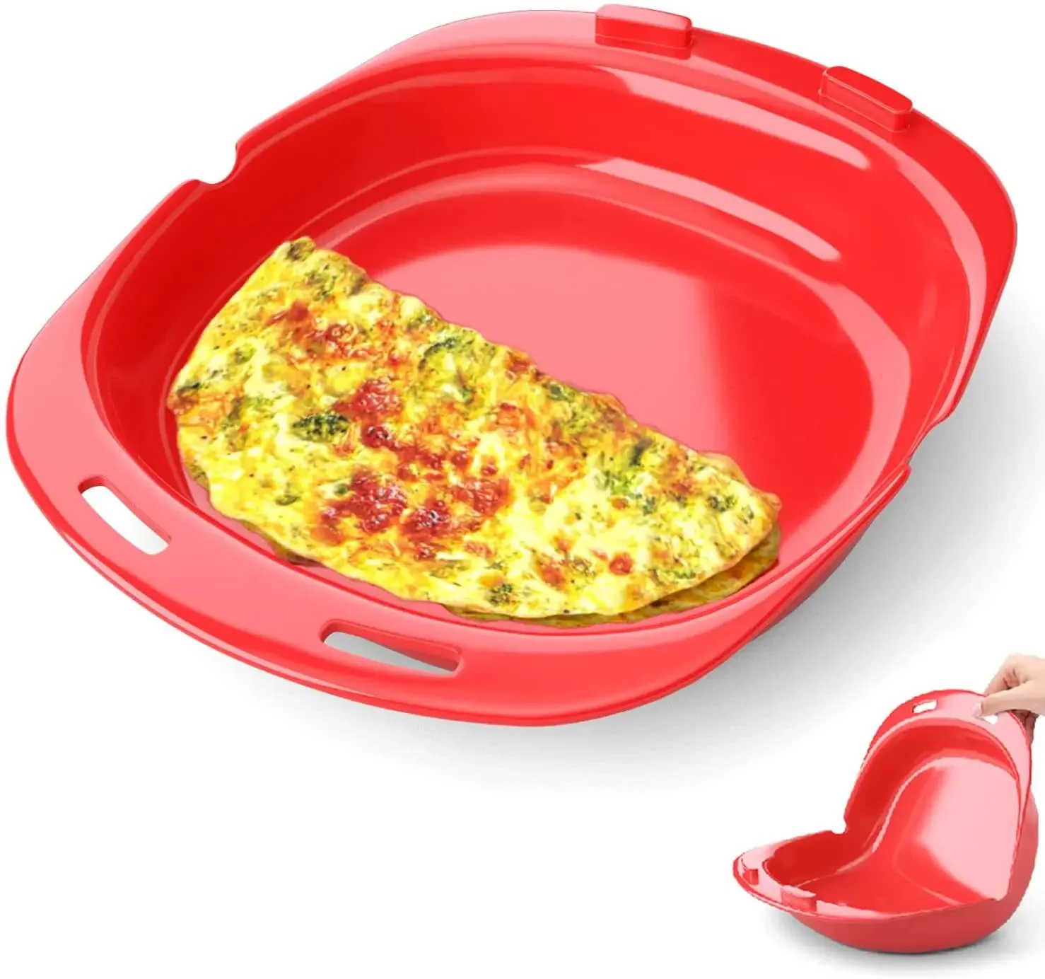 Microwave Silicone Omelette Omelet Baking Pan Egg Roll Maker Steamer Convenient Easy and Time-saving Omelet Rice Maker Sheet