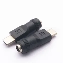 DC Power Adapter Converter Type-C USB Male to 5.5x2.1mm Female Jack Connector for Laptop Notebook Computer PC
