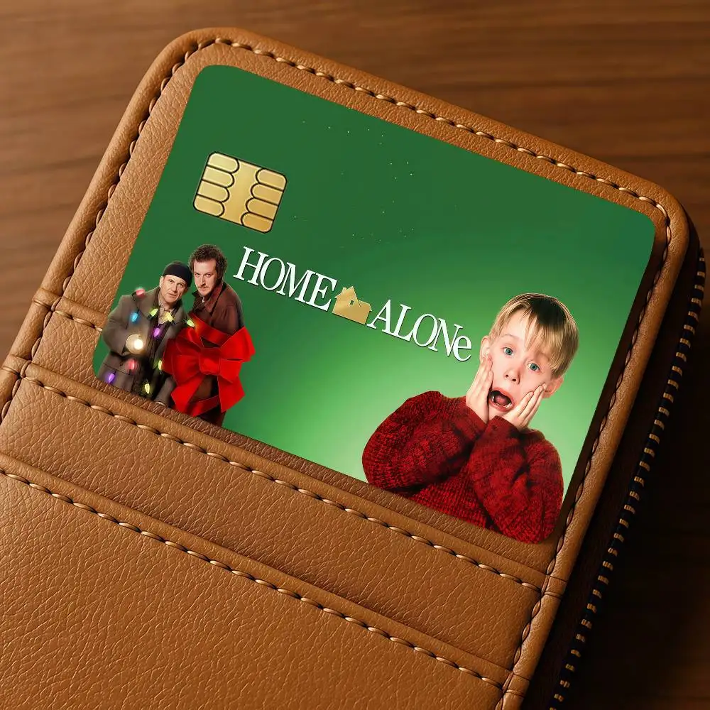 Movie H-Home A-AloneS Credit Skin Cover Card Stickers 4PCS Film Bus Pass Front Decoration Bank Debit Waterproof
