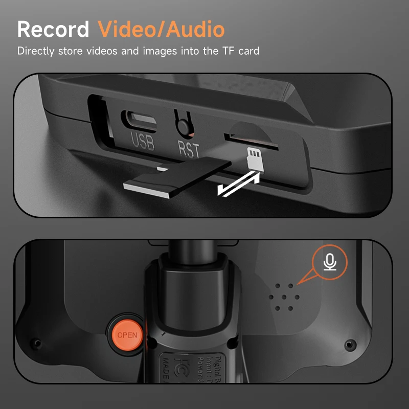 2 Arah 180 °   Kamera Endoskopi Artikulasi Kemudi Kamera 6.2/8.5Mm 1080P HD 4.3 ''Baterai Layar IPS Kamera Borescope Dapat Dilepas