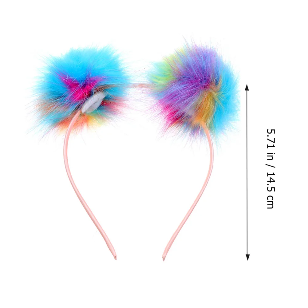 

Kids Ball Hairband Colorful Hair Accessory For Girls Costume Party Halloween Masquerade Mardi Gras Cosplay Photo Props