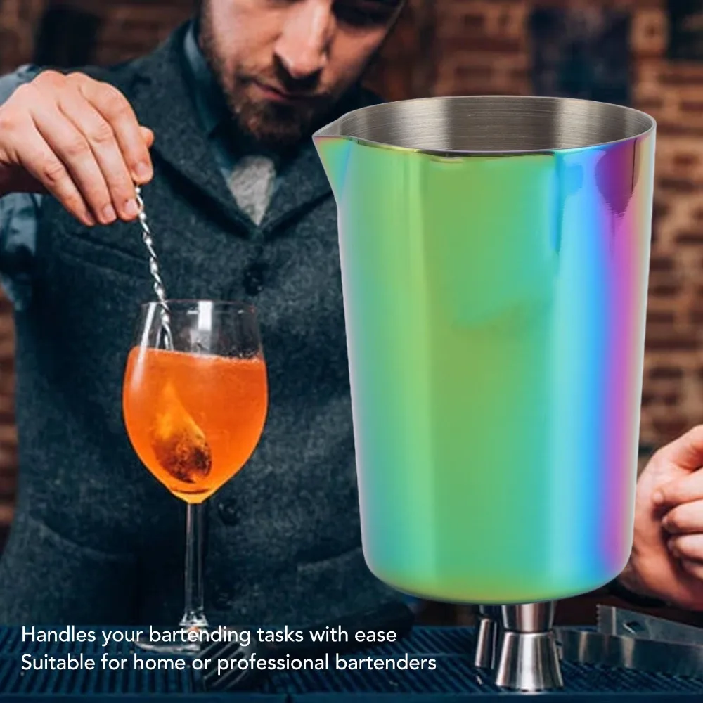 Professional Dishwasher Safe Bartending Cup Rust Proof Colorful Bar Mixing Cup Stainless Steel Coffee Latte Art Cup Home