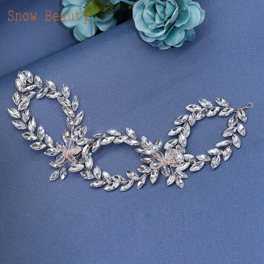 DZ002 copricapo da sposa Vintage accessori per capelli spose in cristallo copricapo da sposa con strass copricapo per gioielli da festa con strass