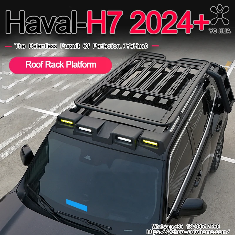 For GWM Haval H7 2024+ Roof Rack Platform Modification Side Ladder Expansion Exterior Accessories Leader Luggage Rack Ladder