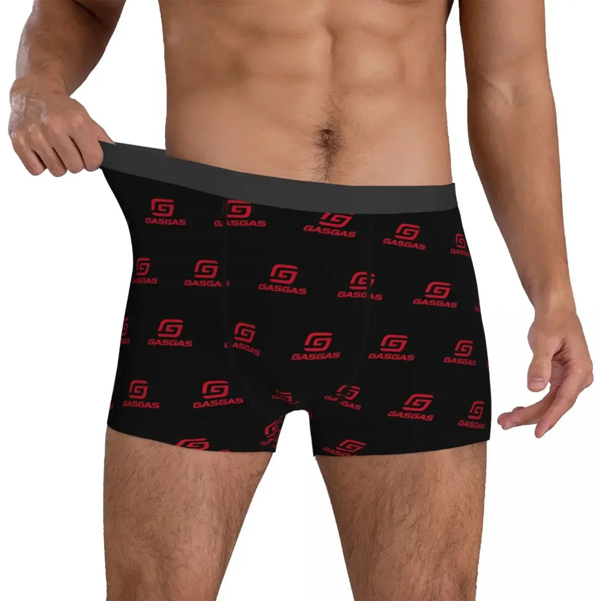 Boxer mutande pantaloncini Gasgas Plaid Logo mutandine maschio ventilare biancheria intima per Homme Man Boyfriend Gift