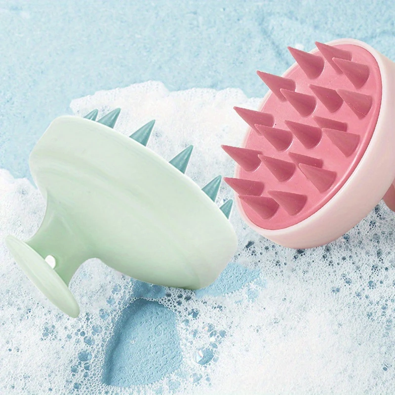 Silicone Scalp Massager and Shampoo Brush, Manual, Suitable for Normal Hair, Relaxing Shower or Bathroom SPA Body and Scalp Clea