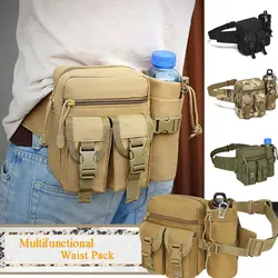 Outdoor Tactical Waist Pack Nylon Hiking Phone Water Bottle Pouch Sport Tool Equipment Hunting Climbing Camping Belt Bag