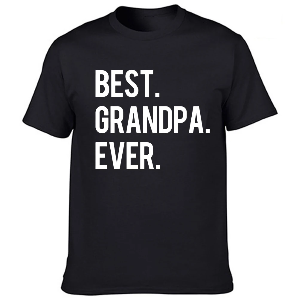 Best Grandpa Ever Letter Print Men\'s T Shirt Graphic Tees Men Round Neck Short Sleeve Summer Tees Male Casual Harajuku Clothing