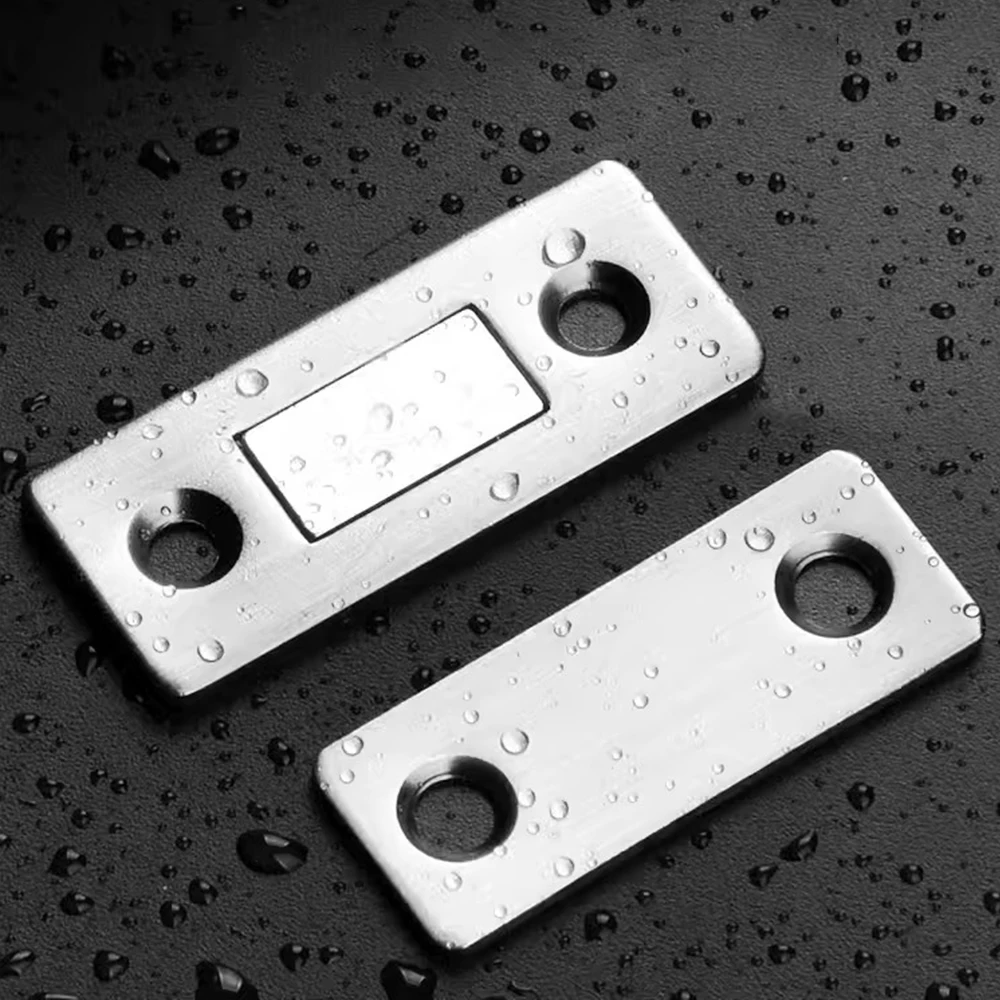 Magnetische Schrankschnäpper, ultradünne Tür, starke Magnete, Stopper, unsichtbares selbstklebendes Schubladen-Magnetschloss für den Schließer in der Küche – Detail 7