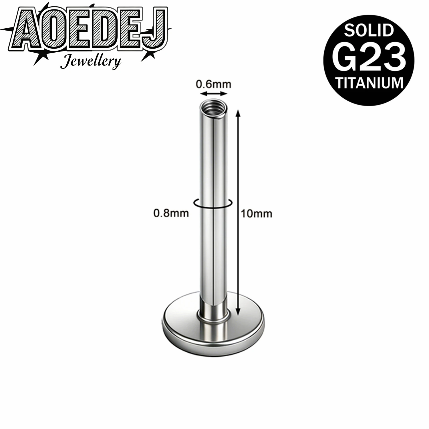 ASTM F136 Titanium Labret Lip Studs Bar