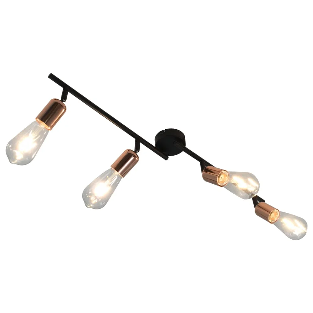 SUNG-LL lamp spotlights 4 filament bulbs 2W black copper E27 60 cm