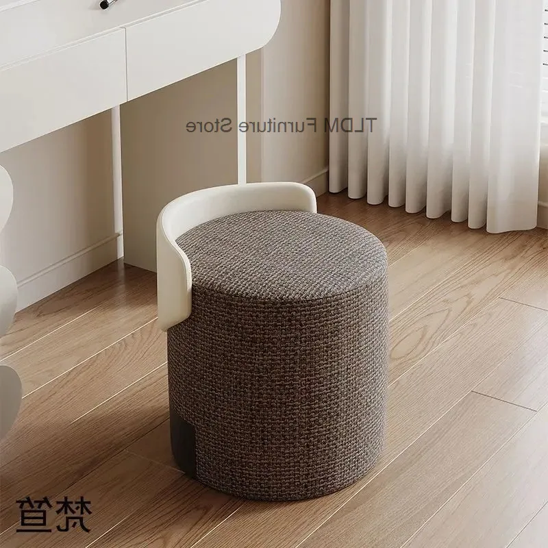 Bedroom Table, Stool, Round Makeup Stylish Stool , Comfortable Seating Vanity for Dressing & Modern Minimalist Home Decor