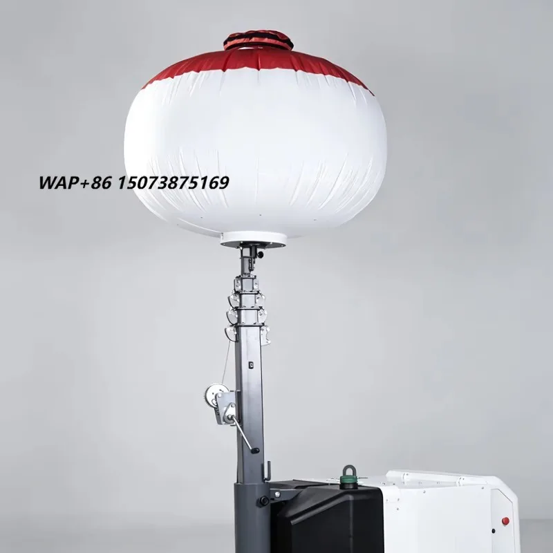 Light Tower Portable LED Water-cooled Lighting Trailer Light Tower Emergency Lighting Tower 9m Manual Mast