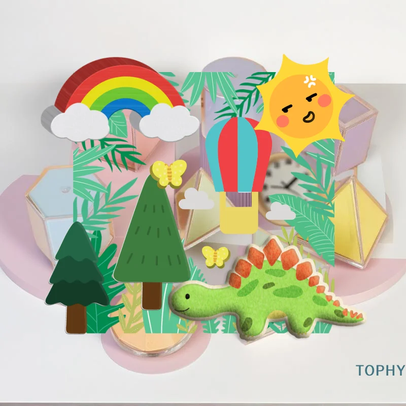 8-delig transparant 3D speelgoed met geometrische vorm, visuele leermiddel Montessori wiskunde-educatie speelgoedset