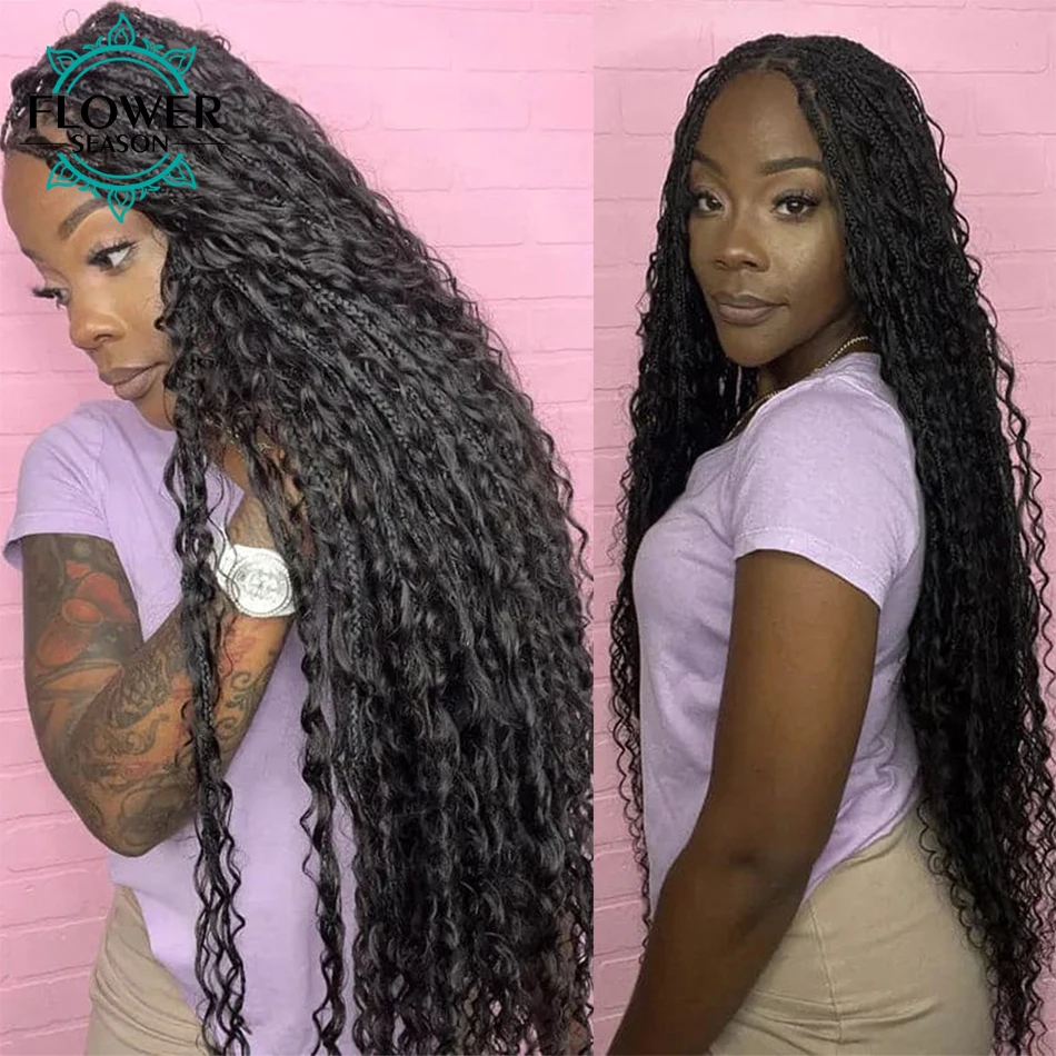 Pacotes de trama de cabelo humano com cachos, Weave Bundles Extension, trama dupla para mulheres negras, natural, 3 Bundles Box