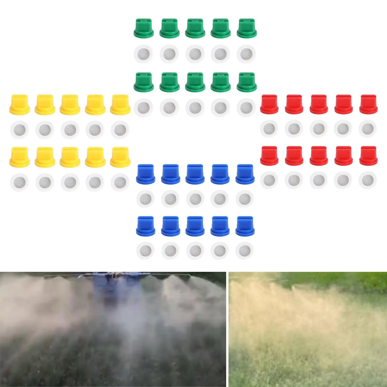 

Flat Fan Broadcast Nozzle 110 Degree Atomizing Spray Tip with O Rings for Dust Control and Weeding