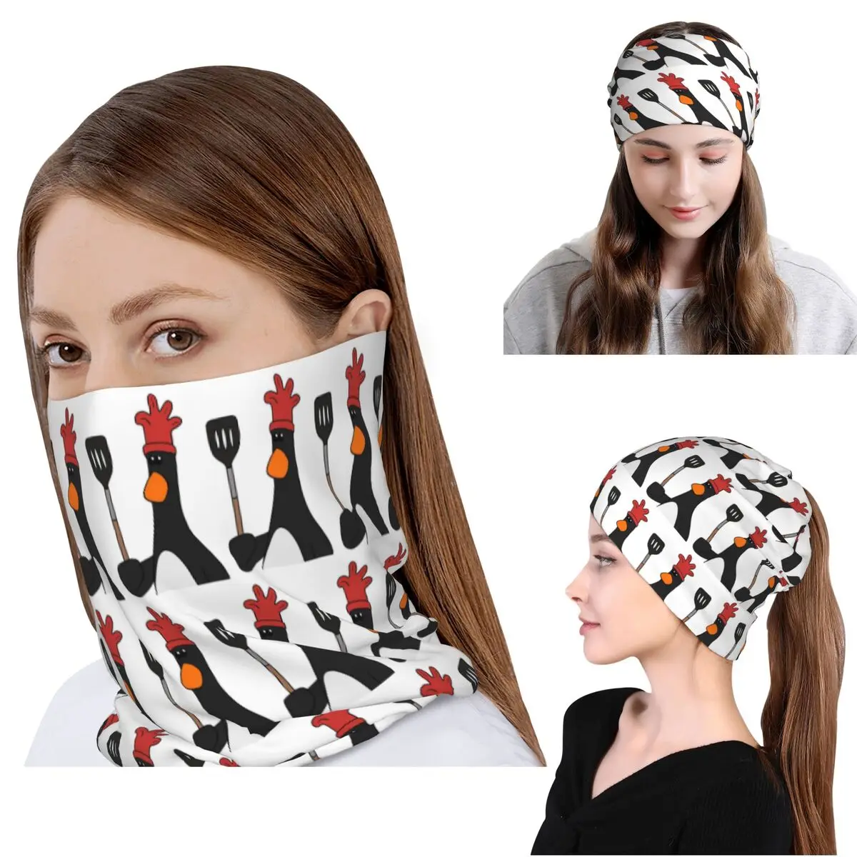 

Feathers McGraw - Kitchen Spatula Bandana Neck Cover Wrap Mask Scarf Multifunction Cycling Scarf Beanies Hat Unisex Windproof