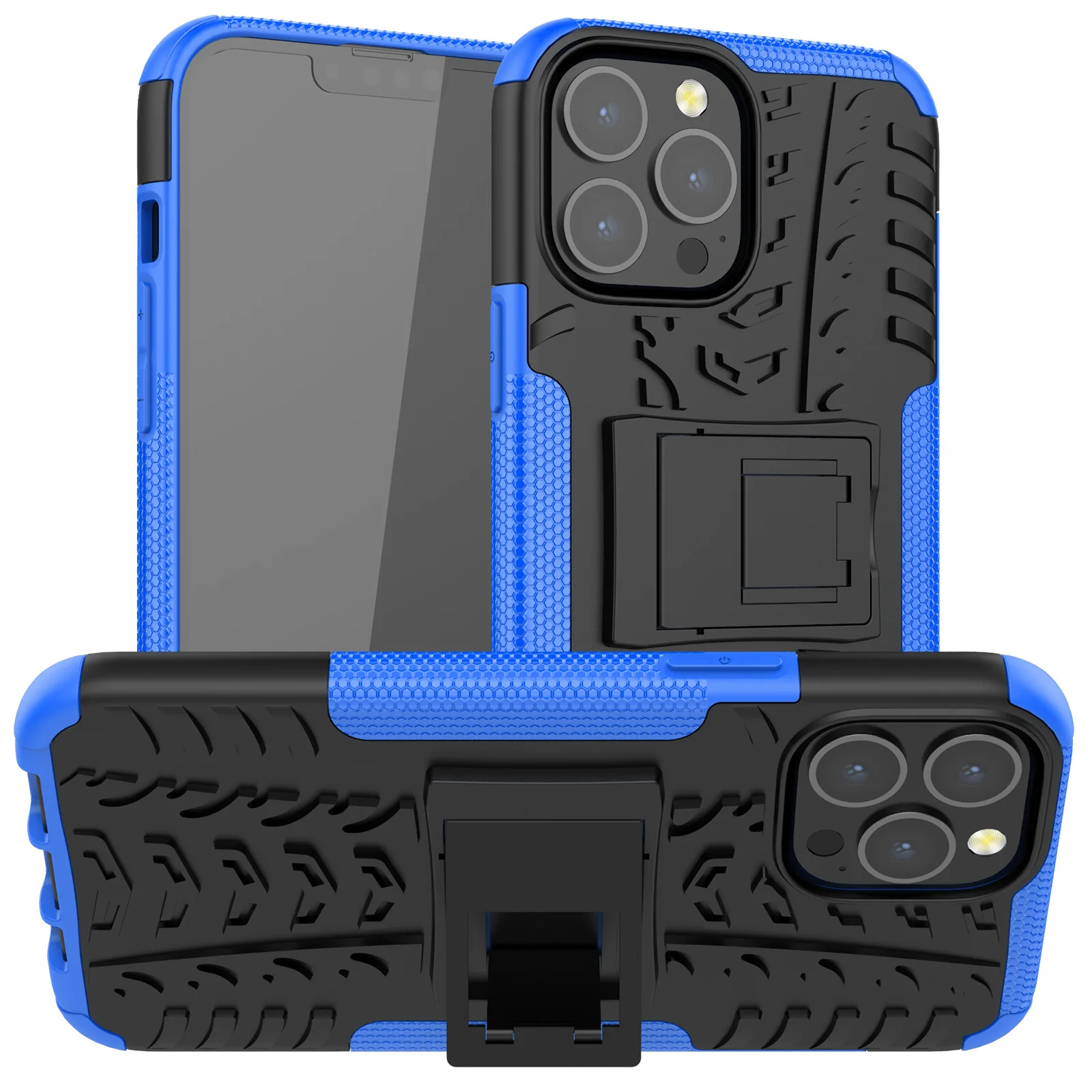 

Shockproof Phone Case Protective for iphone 13pro max with Ring Holder Kickstand Metal and Silicone Armor cover