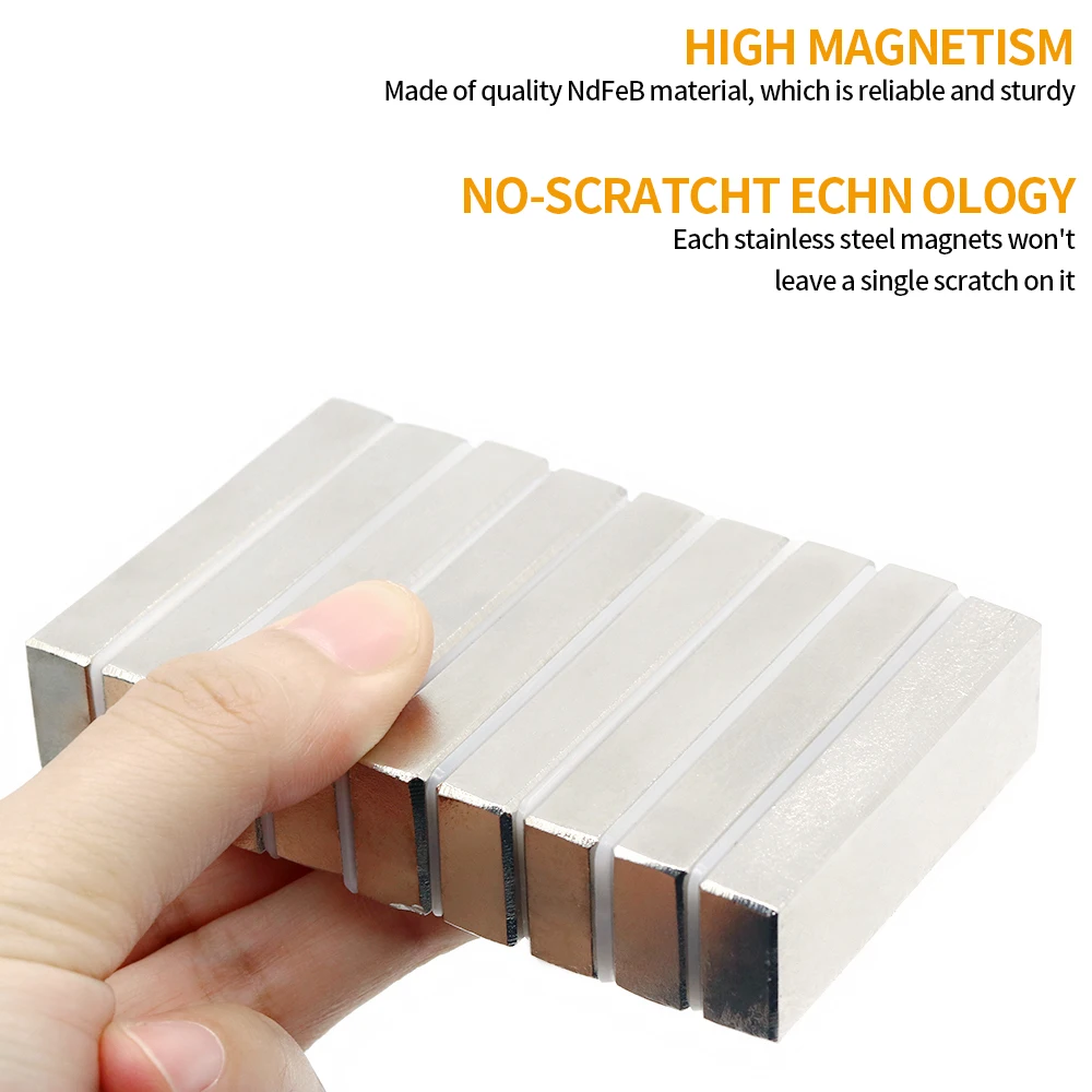 1/2/5/10 Pcs Block Magnet 60x20x10 Neodymium Magnet N35 60mm X 20mm X 10mm Permanent NdFeB Super Strong Powerful Magnets