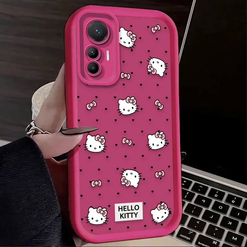 귀여운 헬로키티 샤오미 미 15 울트라 14 13 12 12S 12X 11 라이트 5G NE 13T 12T 11T 14T 프로 소프트 실리콘 폰 케이스