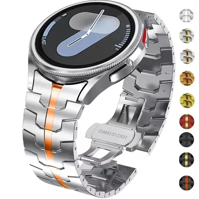 

Stainless Steel Strap for Samsung Galaxy Watch 7 6 5 4 40mm 44mm 6 Classic 43mm 47mm No Gaps Metal Band 5Pro 45mm Quick Bracelet